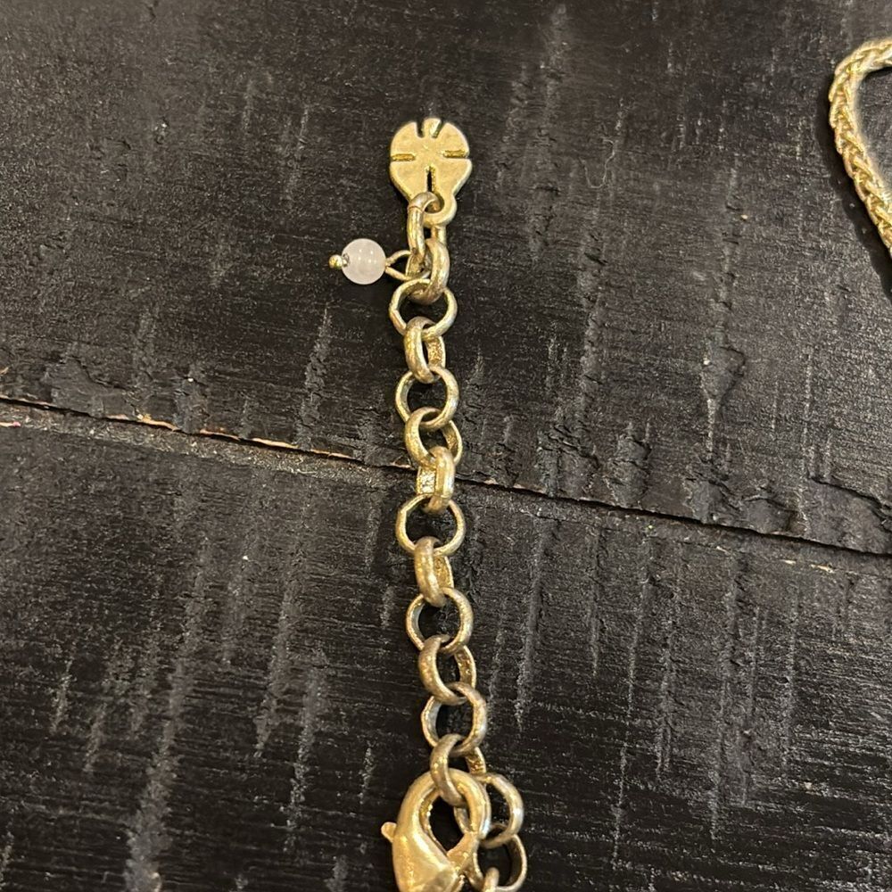 Lucky Brand Boho Western Faux Mother of Pearl Long Gold Tone Necklace - Picture 3 of 7